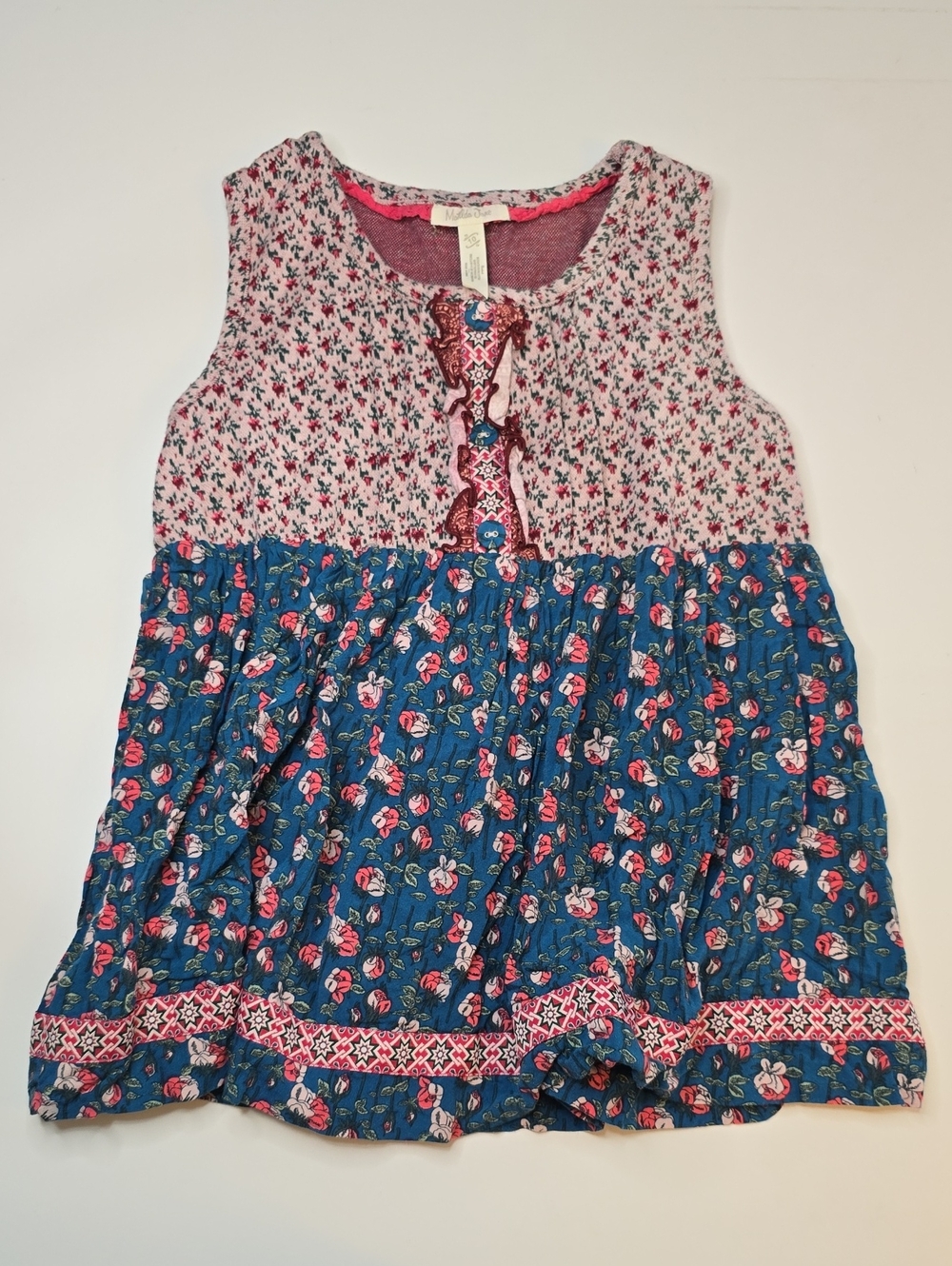 Matilda Jane Blue & Pink Floral Mixed-Print Tank Top